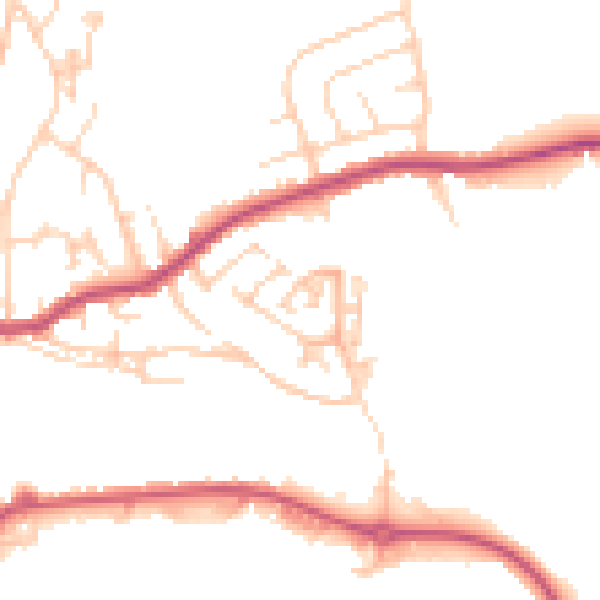 Daytime road noise heatmap for WF17 6RH
