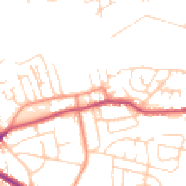 Daytime road noise heatmap for WF17 7HH