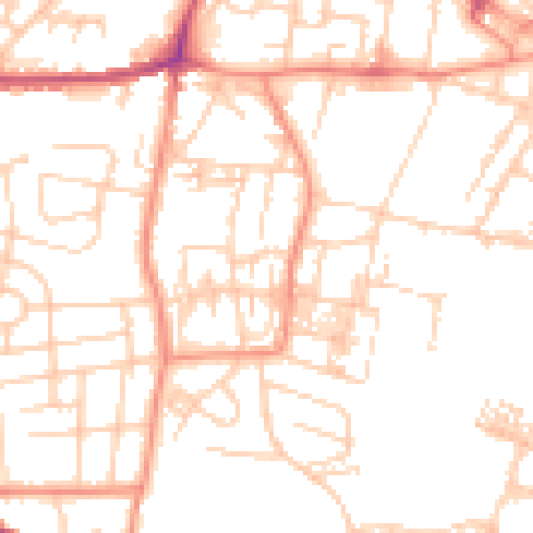 Daytime road noise heatmap for WF17 7PN
