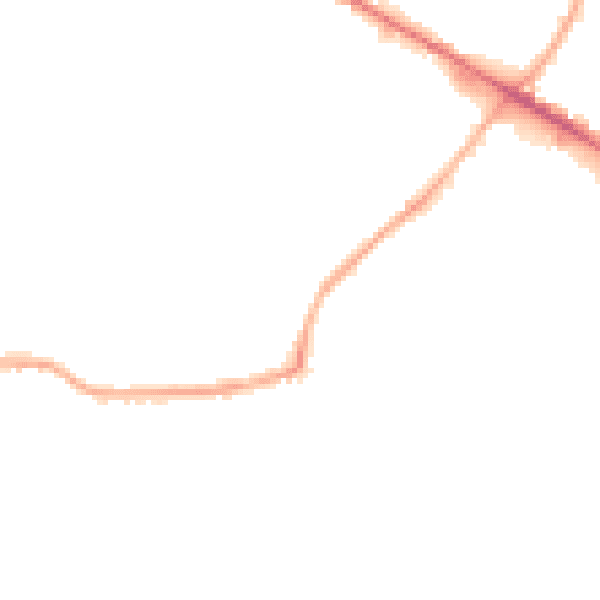 Night-time road noise heatmap for WF17 7TG