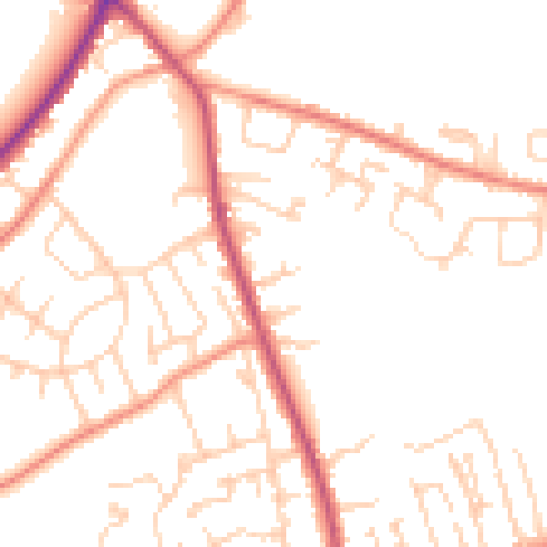 Daytime road noise heatmap for WF17 8FH