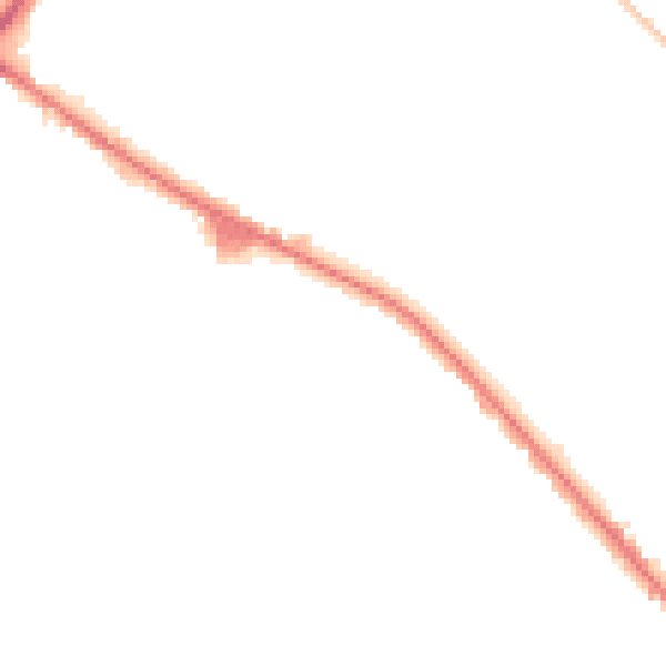 Night-time road noise heatmap for WF17 8JQ