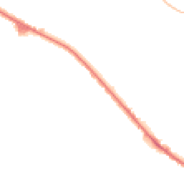 Night-time road noise heatmap for WF17 8JU