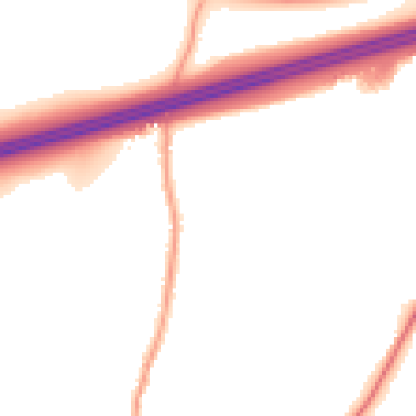 Night-time road noise heatmap for WF17 9BP