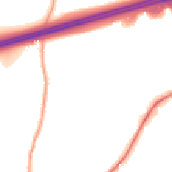 Night-time road noise heatmap for WF17 9BX