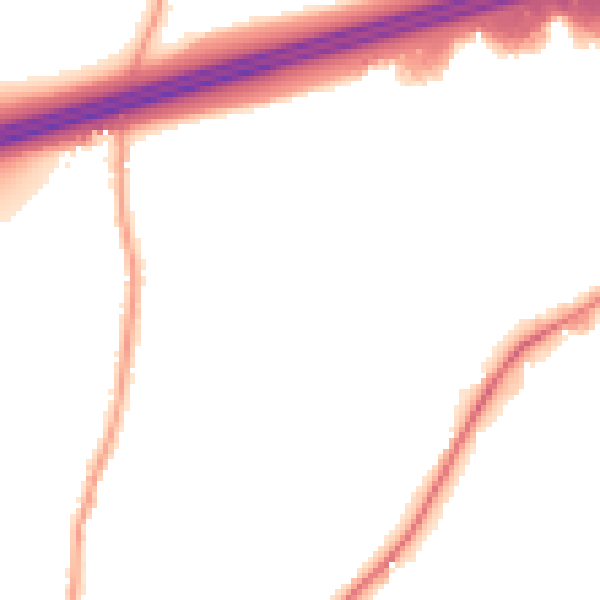 Night-time road noise heatmap for WF17 9BY
