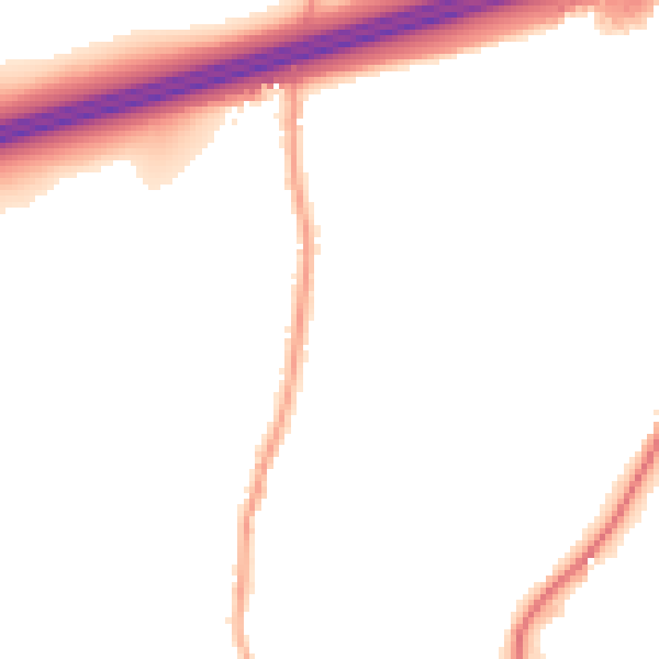 Night-time road noise heatmap for WF17 9DH