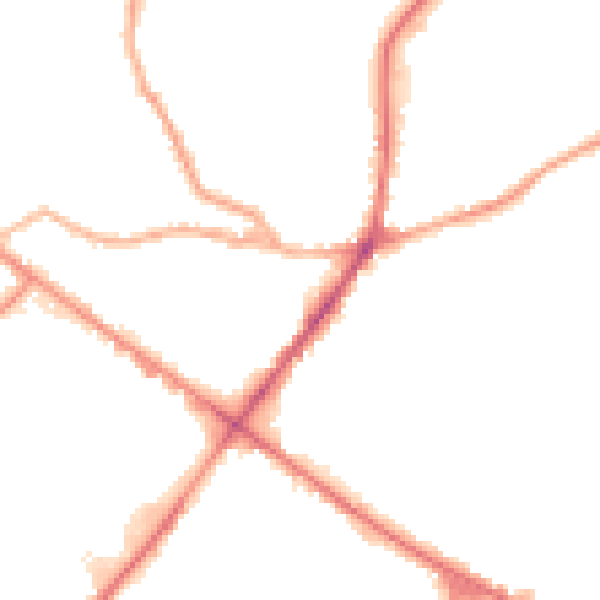 Night-time road noise heatmap for WF17 9EJ