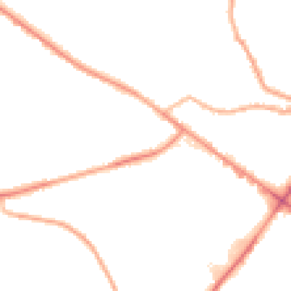 Night-time road noise heatmap for WF17 9NY