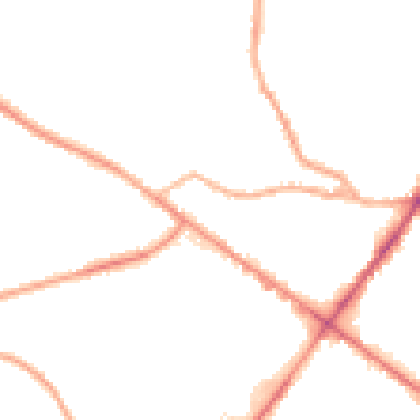 Night-time road noise heatmap for WF17 9PG