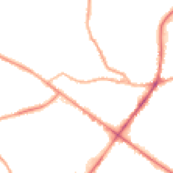 Night-time road noise heatmap for WF17 9PN