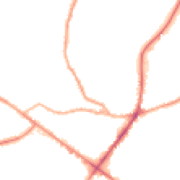 Night-time road noise heatmap for WF17 9PU