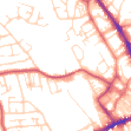 Daytime road noise heatmap for WF2 0DD