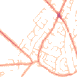 Daytime road noise heatmap for WF2 0JZ