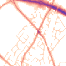 Daytime road noise heatmap for WF2 0LT