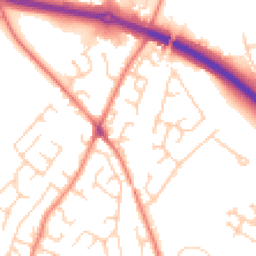 Daytime road noise heatmap for WF2 0LZ