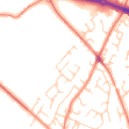 Daytime road noise heatmap for WF2 0NU