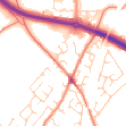 Daytime road noise heatmap for WF2 0QJ