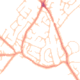 Daytime road noise heatmap for WF2 0TW