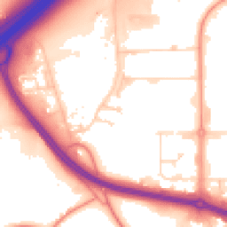 Daytime road noise heatmap for WF2 0UT