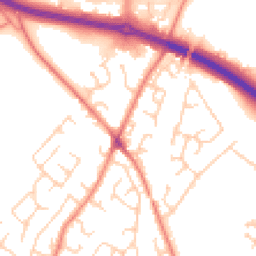 Daytime road noise heatmap for WF2 0WA