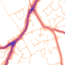 Daytime road noise heatmap for WF2 6HJ