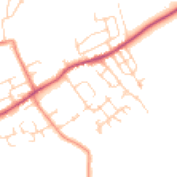 Daytime road noise heatmap for WF2 6LE
