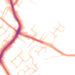 Daytime road noise heatmap for WF2 6QZ