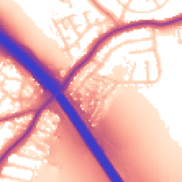 Daytime road noise heatmap for WF2 8LE