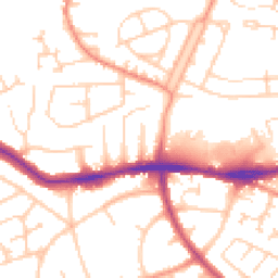 Daytime road noise heatmap for WF2 9DA