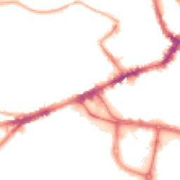 Night-time road noise heatmap for WF2 9SR
