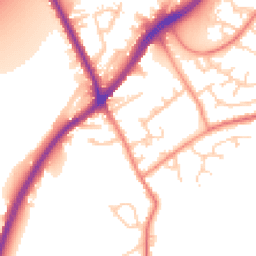 Daytime road noise heatmap for WF3 1AZ