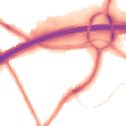 Night-time road noise heatmap for WF3 1BF