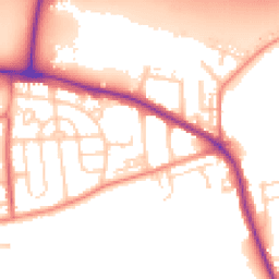Daytime road noise heatmap for WF3 1NW