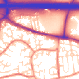 Daytime road noise heatmap for WF3 1TG