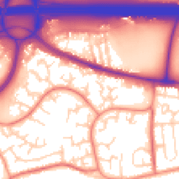 Daytime road noise heatmap for WF3 1TN