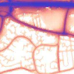 Daytime road noise heatmap for WF3 1TQ