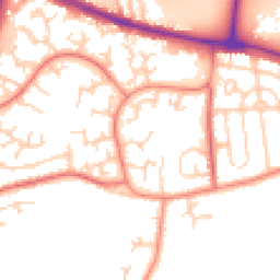 Daytime road noise heatmap for WF3 1UA