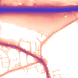 Daytime road noise heatmap for WF3 2EJ