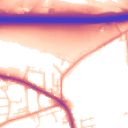 Daytime road noise heatmap for WF3 2EQ