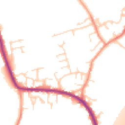 Daytime road noise heatmap for WF3 2HY