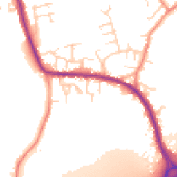 Daytime road noise heatmap for WF3 2JJ