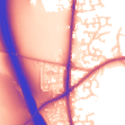 Daytime road noise heatmap for WF3 3AW