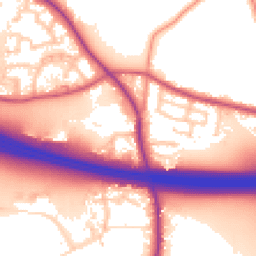 Daytime road noise heatmap for WF3 3NQ