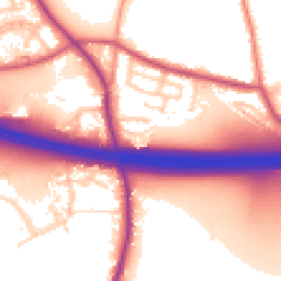 Daytime road noise heatmap for WF3 3SQ