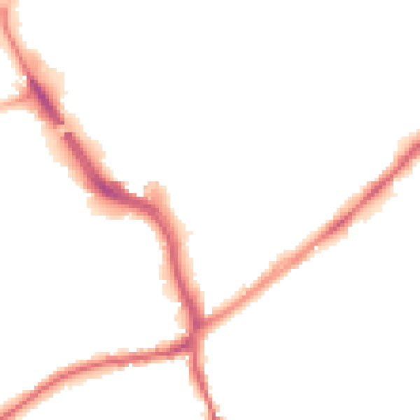 Night-time road noise heatmap for WF8 1AN