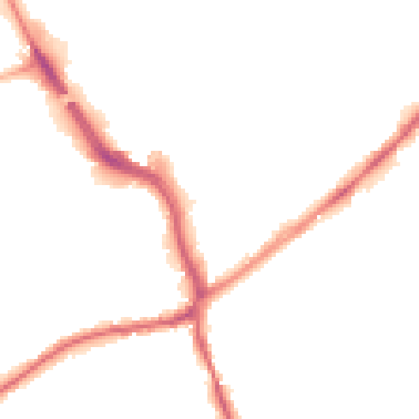 Night-time road noise heatmap for WF8 1BX