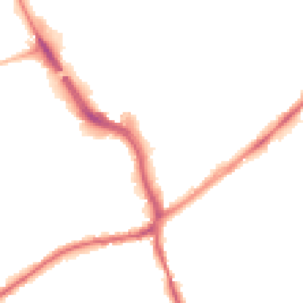 Night-time road noise heatmap for WF8 1DG