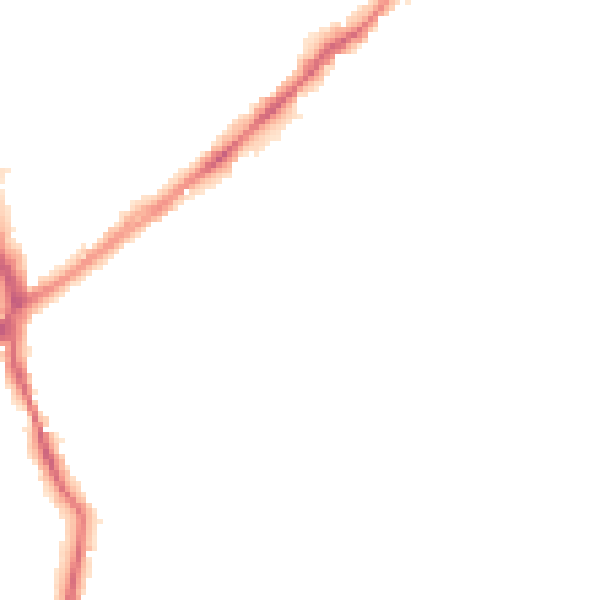 Night-time road noise heatmap for WF8 1EE