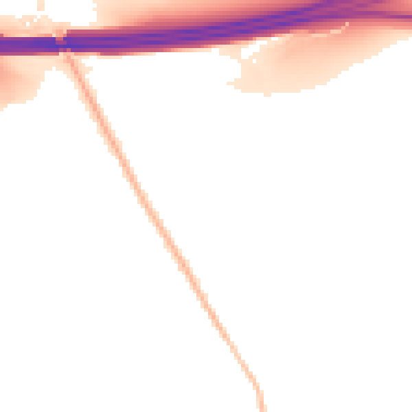 Night-time road noise heatmap for WF8 1TD